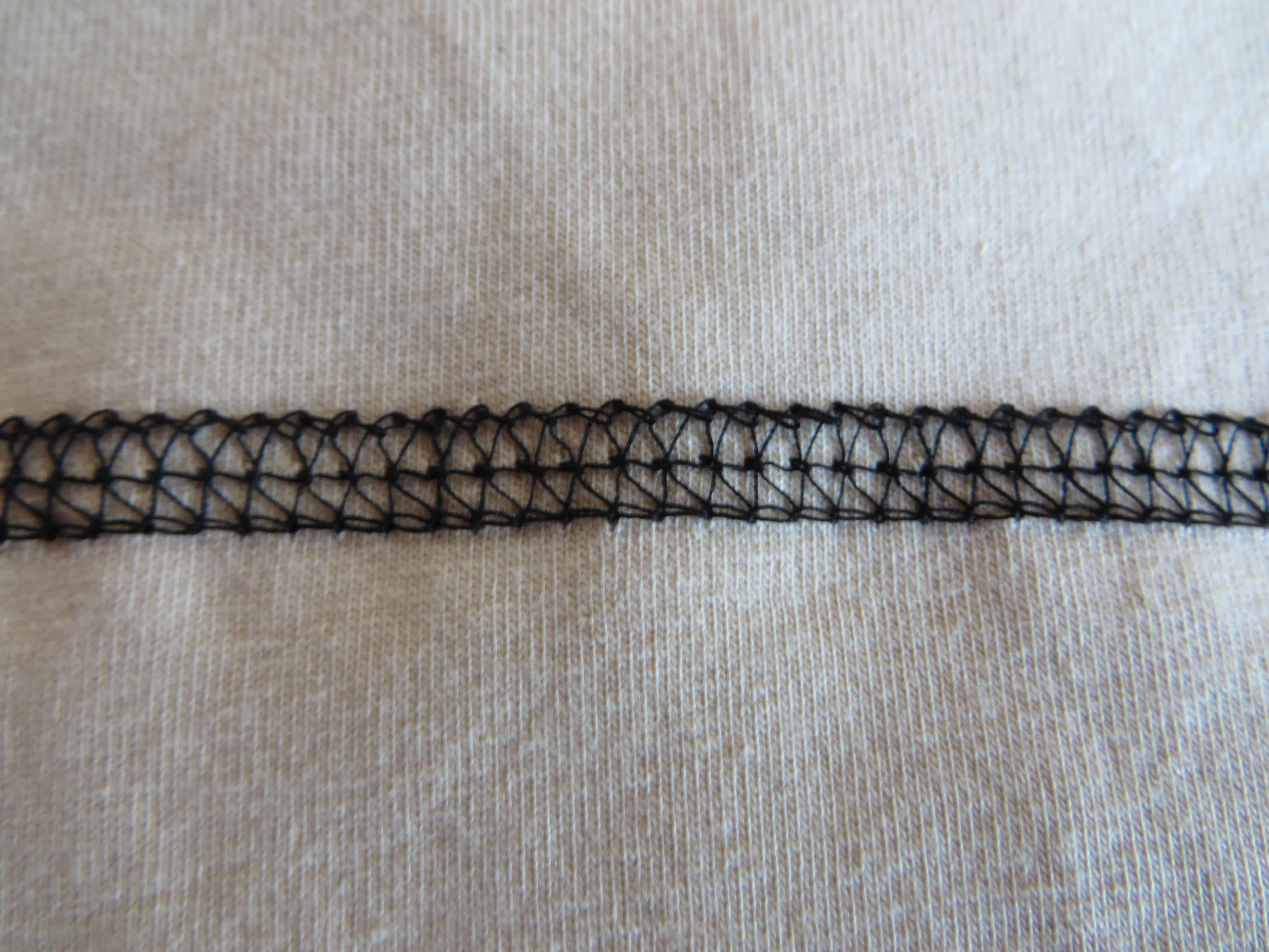 Top and bottom coverstitch back side